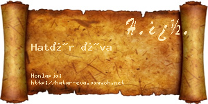 Határ Éva névjegykártya