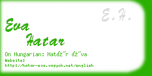 eva hatar business card